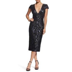 Allison Floral Sequin Midi Dress
